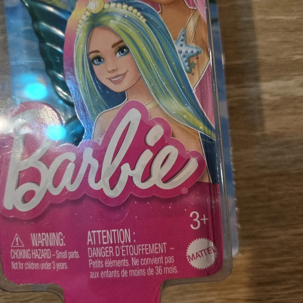 Barbie Mermaid Doll with Turquoise Tail and Rainbow Top